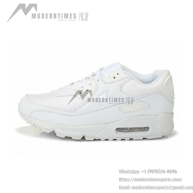 Nike Air Max 90 537384-111 Triple White Minimalist Sneakers