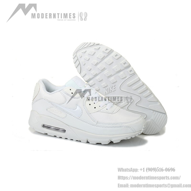 Nike Air Max 90 537384-111 Minimalistische Triple-White-Sneakers