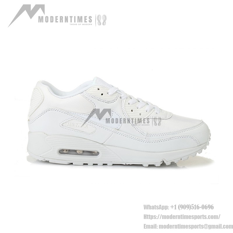 Nike Air Max 90 537384-111 Triple White Minimalist Sneakers