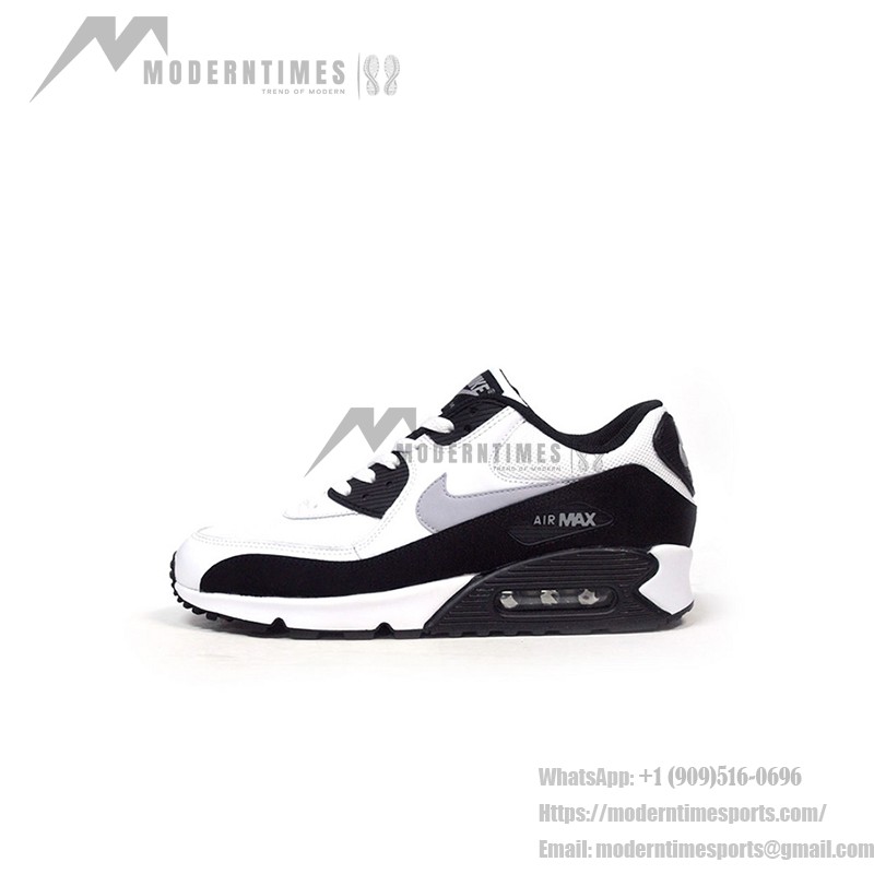 Nike Air Max 90 537384-123 - White & Black Sneakers with Grey Swoosh