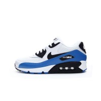 Nike Air Max 90 537384-124 - White & Blue Sneakers with Black Accents | Iconic Design & Everyday Comfort