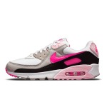 Nike Air Max 90 DM3051-100 white sneakers with hot pink and black accents