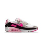 Nike Air Max 90 DM3051-100 white sneakers with hot pink and black accents