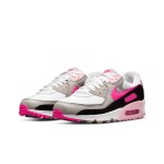 Nike Air Max 90 DM3051-100 white sneakers with hot pink and black accents