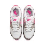 Nike Air Max 90 DM3051-100 white sneakers with hot pink and black accents