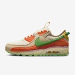 Nike Air Max Terrascape 90 DV7413-100 베이지 스니커즈, 그린 스우시와 오렌지 디테일 포함