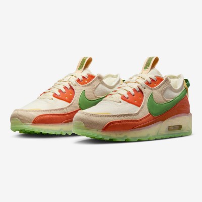 Nike Air Max Terrascape 90 DV7413-100 - Beige Sneakers with Green Swoosh & Orange Details | Sustainable Style & Everyday Comfort