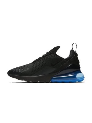 Nike Air Max 270 Black Photo Blue AH8050-009 - Sleek Black Design with Striking Blue Air Max Cushioning