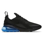 Nike Air Max 270 Black Photo Blue Sneakers - Sleek Design with Blue Air Unit