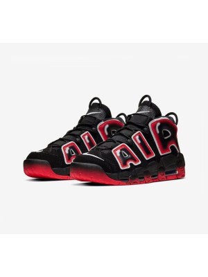 Nike Air More Uptempo Black Laser Crimson Retro Basketball Sneakers CJ6129-001