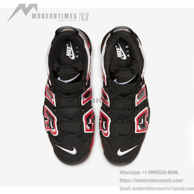 Nike Air More Uptempo Black Laser Crimson CJ6129-001 Sneakers