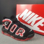 Nike Air More Uptempo Black Laser Crimson CJ6129-001 Sneakers