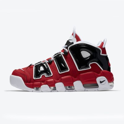 Nike Air More Uptempo “Bulls” Retro Basketball Shoes 921948-600 - Red & Black, Supreme Comfort