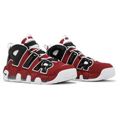 Nike Air More Uptempo “Bulls” Retro Basketball Shoes 921948-600 - Red & Black, Supreme Comfort