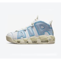 Nike Air More Uptempo White/Light Blue Retro Basketball Shoes Classic AIR Design Comfortable Cushioning