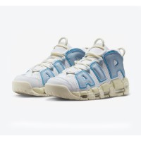 Nike Air More Uptempo White/Light Blue Retro Basketball Shoes Classic AIR Design Comfortable Cushioning