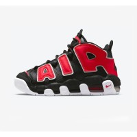 Nike Air More Uptempo GS "Black/University Red/White" (DM3190-001) Kids' Classic Basketball Shoes - Trendy Retro Sneakers