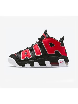 Nike Air More Uptempo GS "Black/University Red/White" (DM3190-001) Kids' Classic Basketball Shoes - Trendy Retro Sneakers