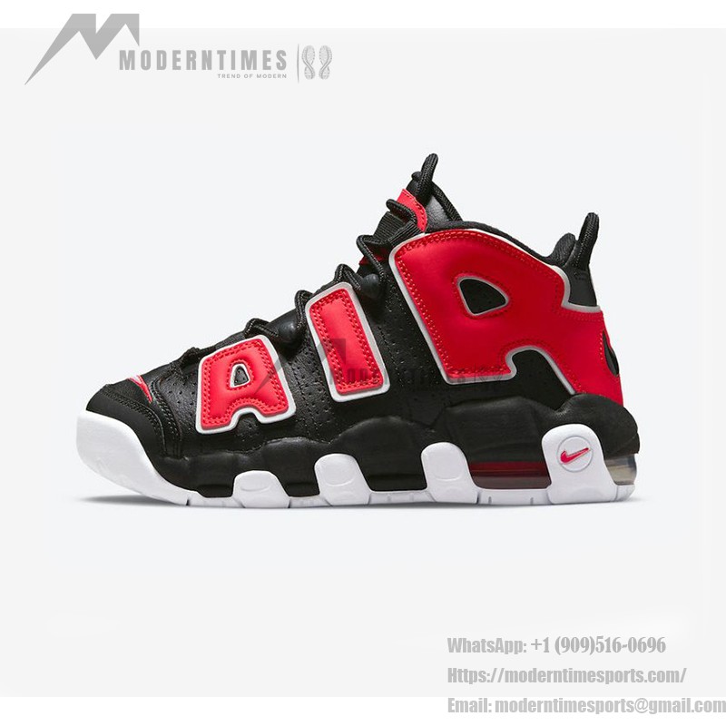 Nike Air More Uptempo GS "Black/University Red/White" (DM3190-001) Kids' Sneakers