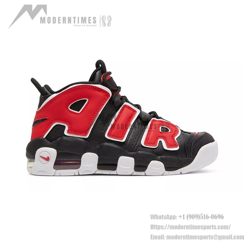 Nike Air More Uptempo GS "Black/University Red/White" (DM3190-001) Kids' Sneakers