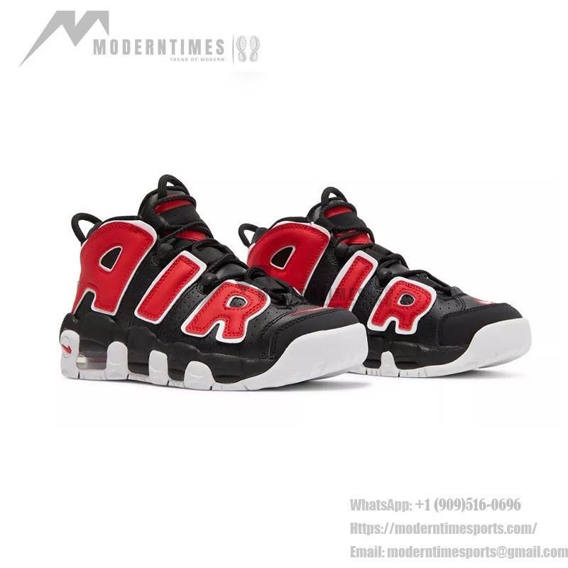 Nike Air More Uptempo GS "Black/University Red/White" (DM3190-001) Kids' Sneakers