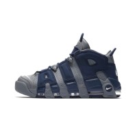 Nike Air More Uptempo Georgetown Hoyas Grey Navy Retro Basketball Sneakers