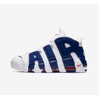 Nike Air More Uptempo Knicks Retro Basketball Shoes - Classic Orange & Blue Design