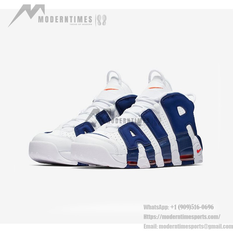 Nike Air More Uptempo Knicks - Bold Orange & Blue Retro Basketball Shoes