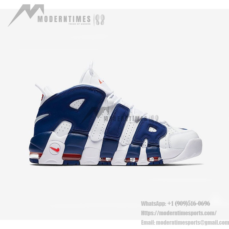 Nike Air More Uptempo Knicks - Bold Orange & Blue Retro Basketball Shoes