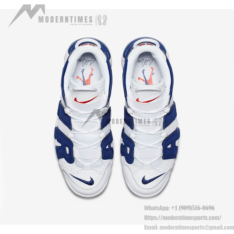 Nike Air More Uptempo Knicks - Bold Orange & Blue Retro Basketball Shoes