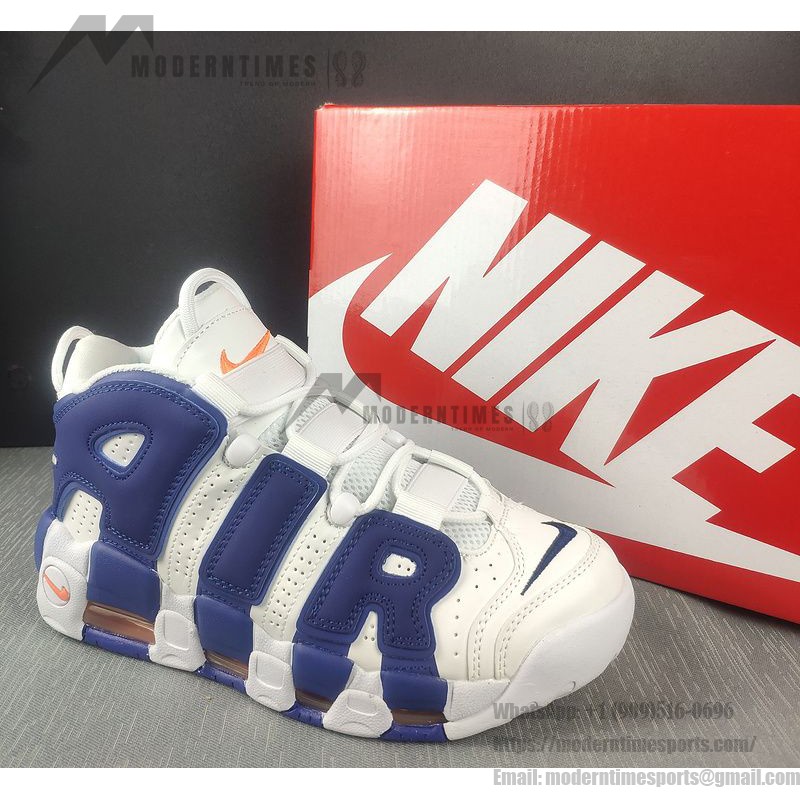 Nike Air More Uptempo Knicks - Bold Orange & Blue Retro Basketball Shoes