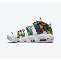 Nike Air More Uptempo “Peace, Love, Swoosh” Classic Basketball Shoes DM8150-100 Men's Athletic Sneakers