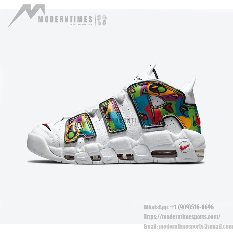 Nike Air More Uptempo “Peace, Love, Swoosh” Classic Basketball Shoes DM8150-100 Men's Athletic Sneakers