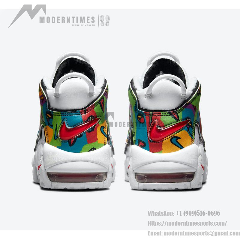 Nike Air More Uptempo “Peace, Love, Swoosh” Classic Basketball Shoes DM8150-100 Men's Athletic Sneakers