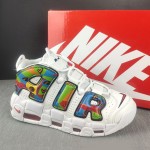 Nike Air More Uptempo “Peace, Love, Swoosh” Classic Basketball Shoes DM8150-100 Men's Athletic Sneakers