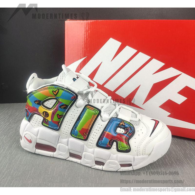 Nike Air More Uptempo “Peace, Love, Swoosh” Classic Basketball Shoes DM8150-100 Men's Athletic Sneakers