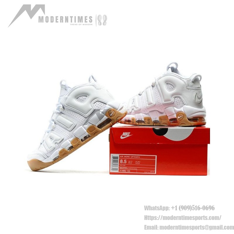 Nike Air More Uptempo 414962-103 White/Red Sneakers with Retro Design