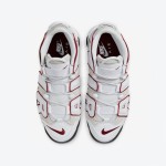 Nike Air More Uptempo White/Team Red Retro Basketball Shoes with Classic AIR Design