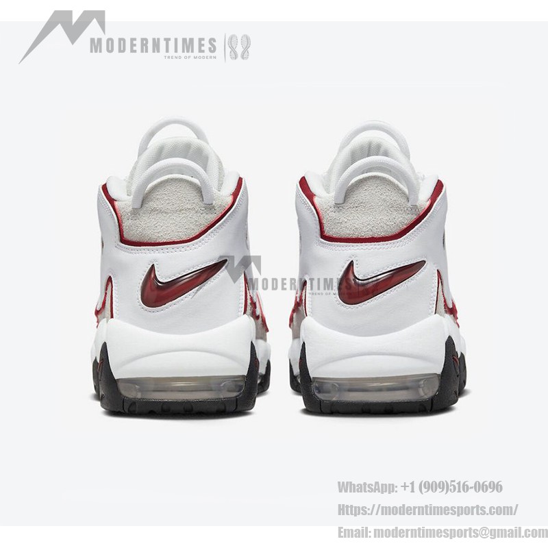 Nike Air More Uptempo White/Team Red Retro Basketball Shoes with Classic AIR Design