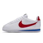 Nike Classic Cortez Leather 807471-103 - Weiße und rote Retro-Laufschuhe