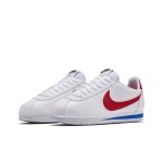 Nike Classic Cortez Leather 807471-103 - White and Red Retro Running Shoes