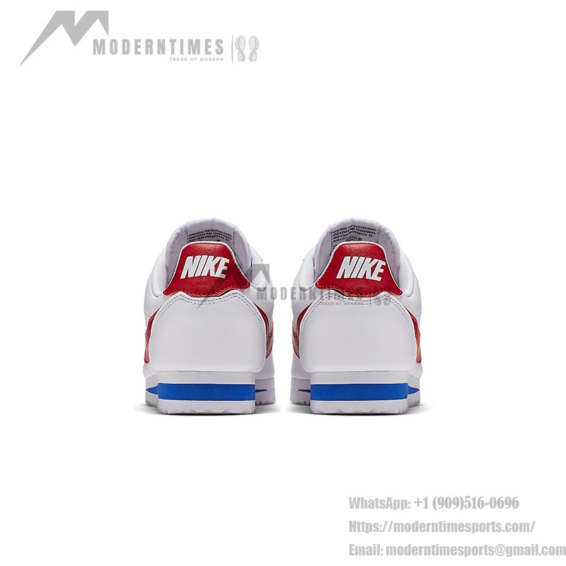 Nike Classic Cortez Leather 807471-103 - White and Red Retro Running Shoes