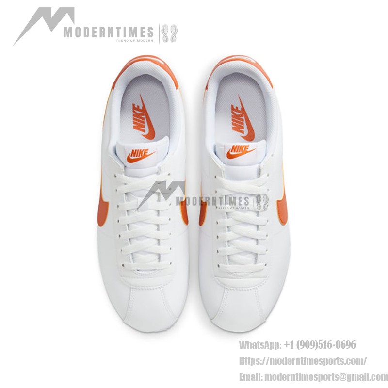 Nike Cortez Campfire Orange DM4044-102 - White and Orange Retro Sneakers