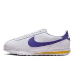 Nike Cortez Lakers DM4044-106 - White Sneakers with Purple and Gold Accents