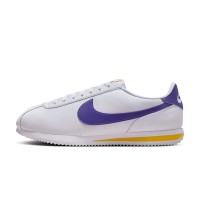 Nike Cortez Lakers DM4044-106 - Classic White Sneakers with Bold Purple and Gold Accents