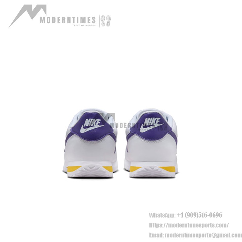 Nike Cortez Lakers DM4044-106 - White Sneakers with Purple and Gold Accents