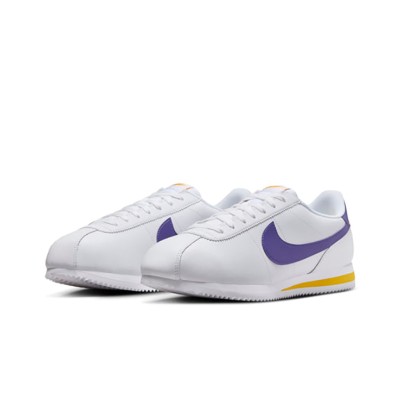 Nike Cortez Lakers DM4044-106 - Classic White Sneakers with Bold Purple and Gold Accents