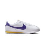 Nike Cortez Lakers DM4044-106 - White Sneakers with Purple and Gold Accents