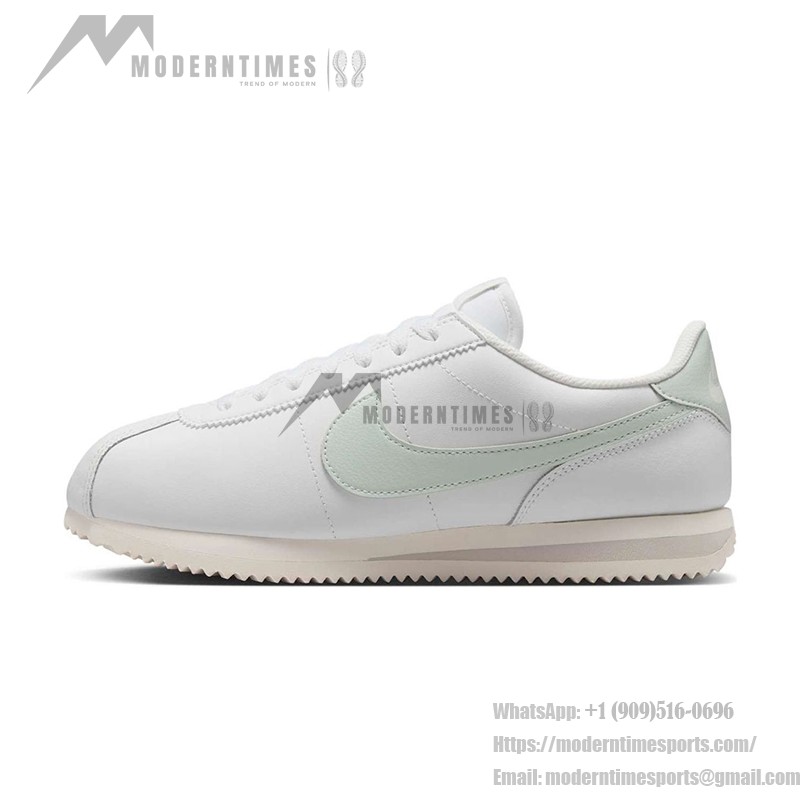 Nike Cortez Leather Summit White Mint Light Bone DN1791-106 - Classic White Sneakers with Mint Accents