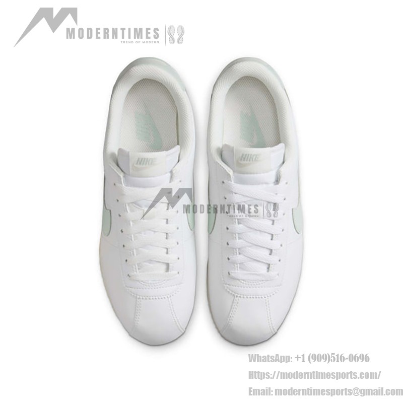 Nike Cortez Leather Summit White Mint Light Bone DN1791-106 - 민트 악센트가 있는 클래식 화이트 스니커즈